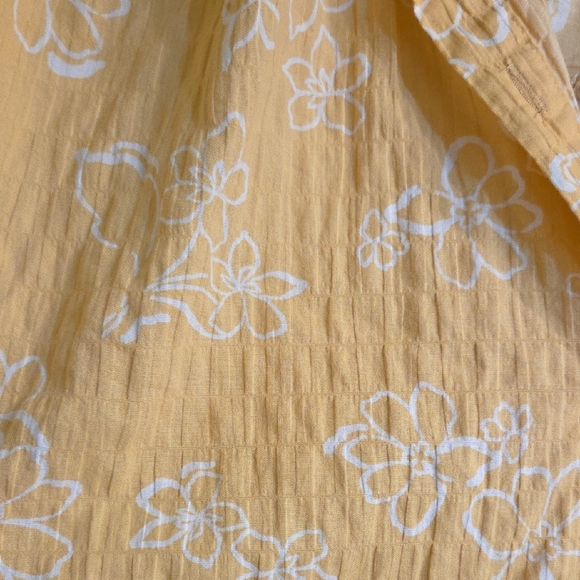 a.n.a Yellow Floral Button Down Shirt - Picture 4 of 7